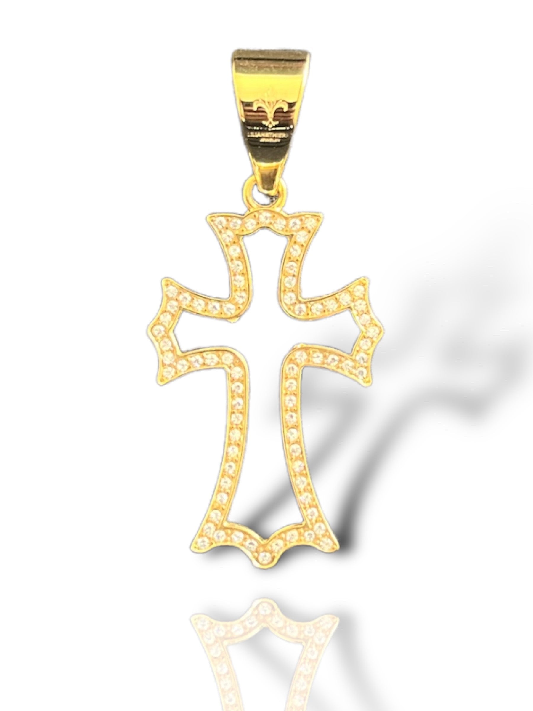 L&T Kreuz Diamond zusätzlich 24 Karat Goldschicht vergoldet
